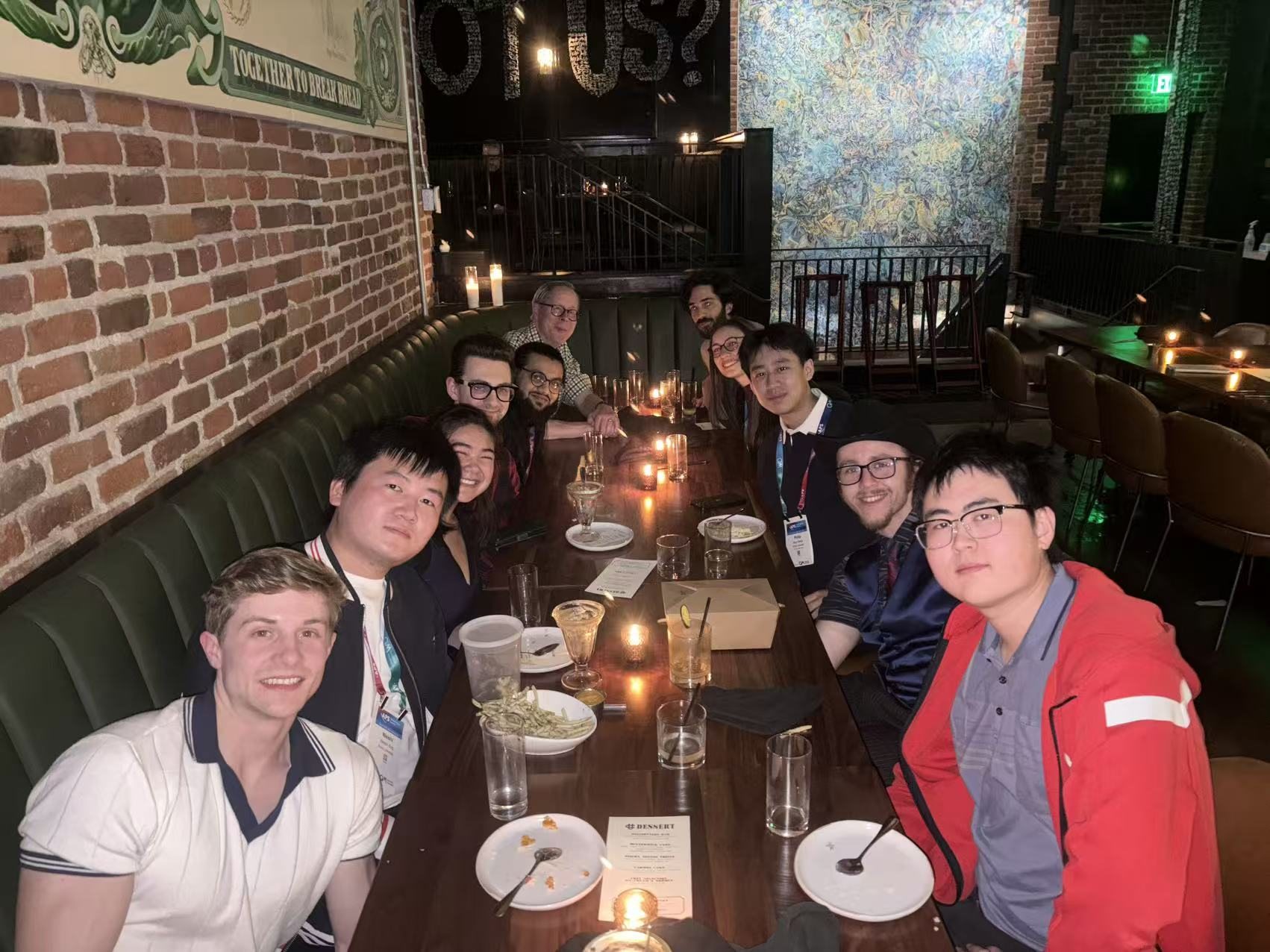 APS conference dinner after presentations